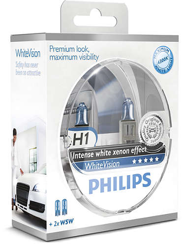 Λάμπες Philips White Vision H1 4500K 55W Κωδικός 12258WHVSM Τιμή : ευρώ