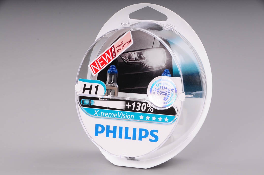 Λάμπες Philips X-treme Vision H1 +130% 3700K 55W Κωδικός 12258XVS2