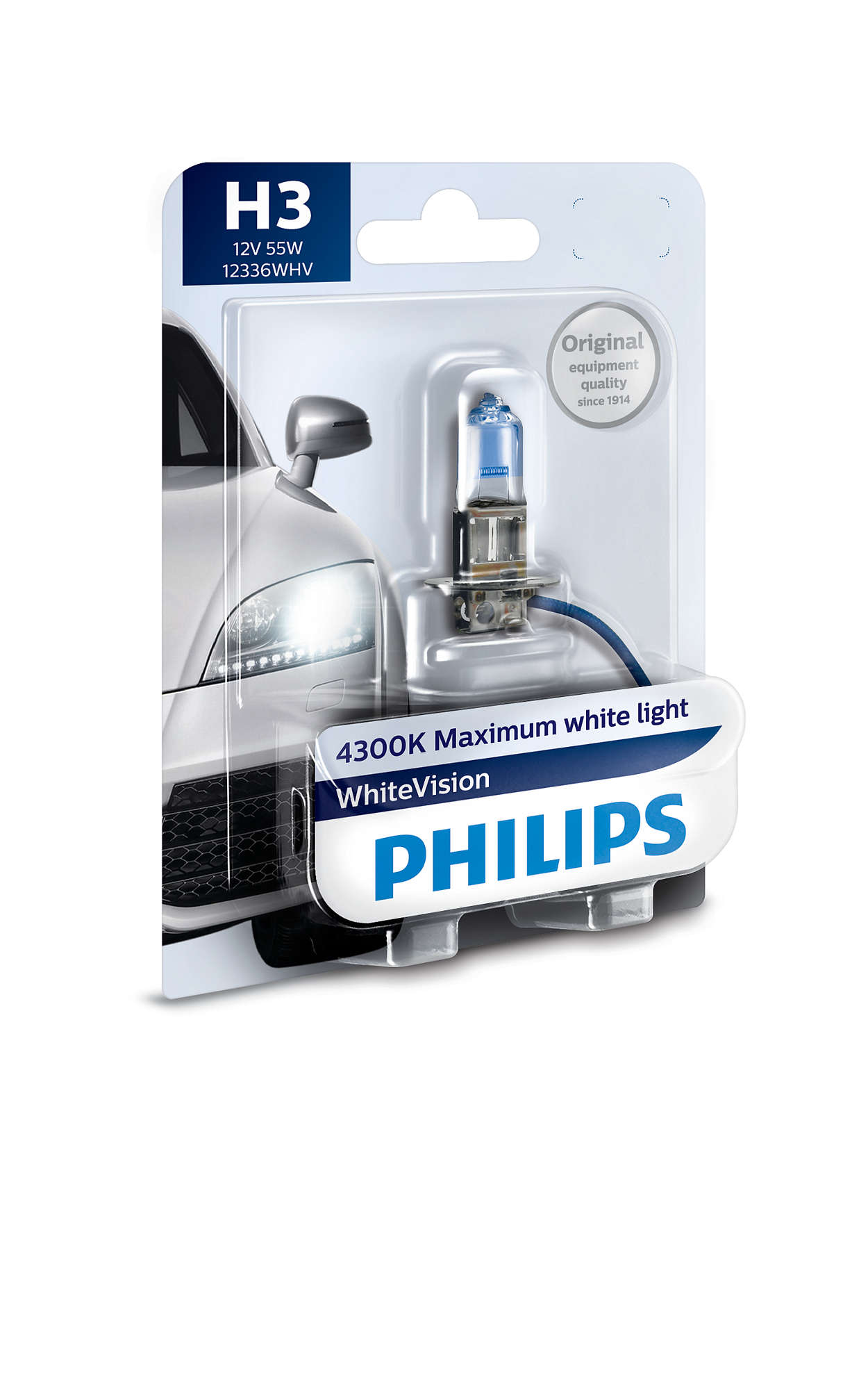 Λάμπες Philips White Vision H3 4500K 55W Κωδικός 12336WHVB1 Τιμή : ευρώ