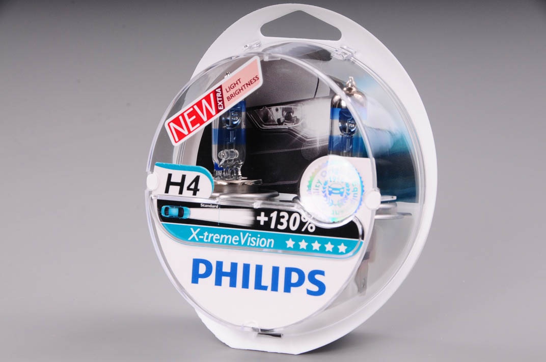 Λάμπες Philips X-treme Vision H4 +130% 3700K 60/55W Κωδικός 12342XVS2