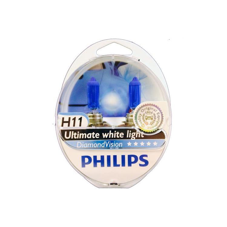 Λάμπες Philips Diamond Vision H11 5000K 55W Κωδικός 12362DVS2