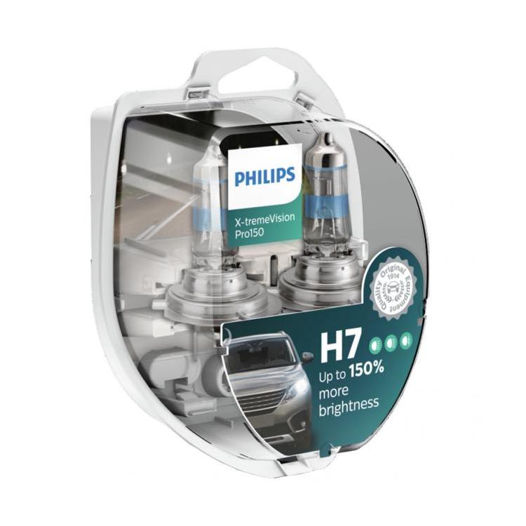Λάμπες Philips X-treme Vision Pro H7 +150% Κωδικός 12972XVPS2 Τιμή Ζεύγους: 32 ευρώ 