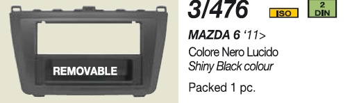 3/476 Πρόσοψη Mazda 6 11> ISO/2 DIN
