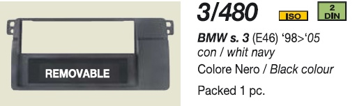 3/480 Πρόσοψη BMW s.3(E46) 98>05 With Navi ISO/2 DIN