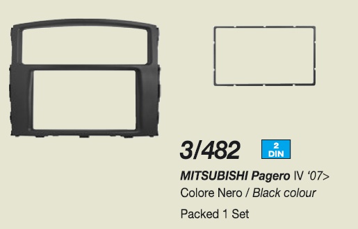 3/482 Πρόσοψη Mitsubishi Pajero IV 07> 2 DIN Kit