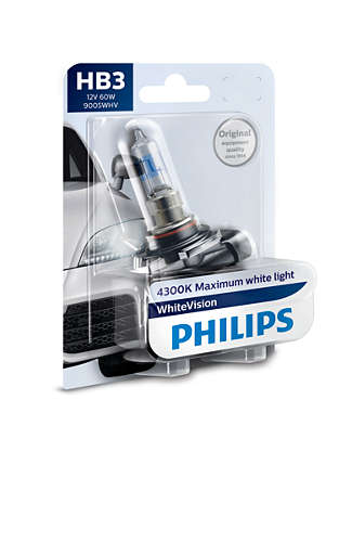 Λάμπες Philips White Vision HB3 9005 4300K 65W Κωδικός 9005WHVB1 Τιμή : ευρώ