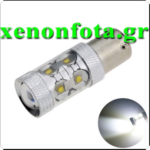 Μονοπολική LED Cree 1156 BA15s Λευκό φως 50W Κωδικός XF543