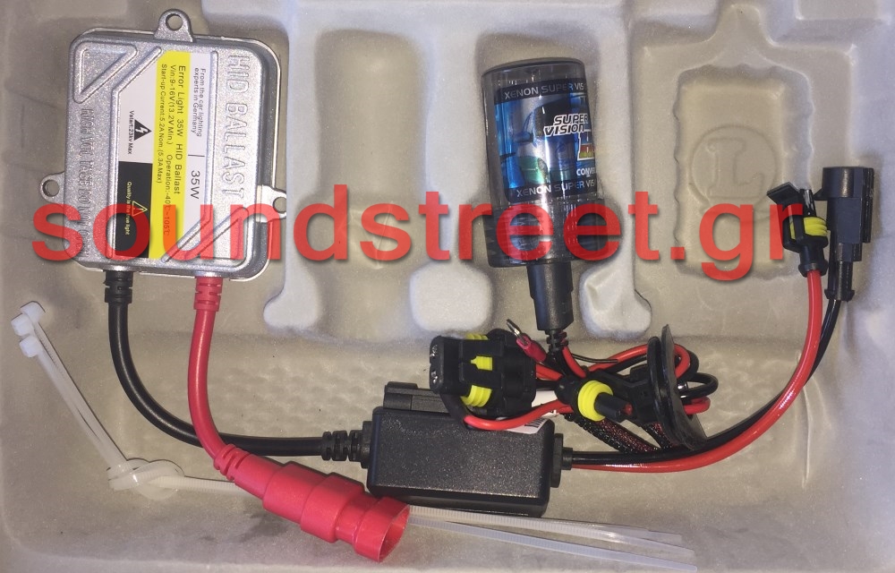 Kit Xenon Silver Slim Ψηφιακά αλουμινίου Η7,Η1,Η3,Η8,Η9,Η10,Η11,ΗΒ3(9005),ΗΒ4(9006),Η27,880,881 Μονή λάμπα 6000K-8000K