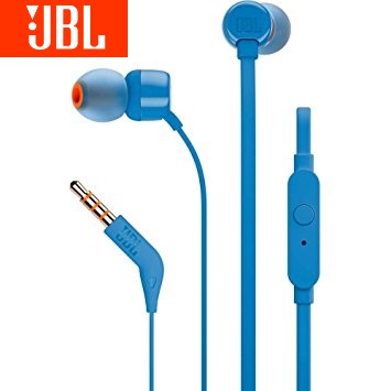 Ακουστικά JBL T110 με μικρόφωνο και κουμπί κλήσεων Μπλε χρώμα