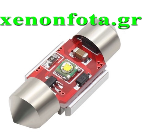 LED Σωληνωτό 31mm CREE Λευκό φως 12V Κωδικός XF581