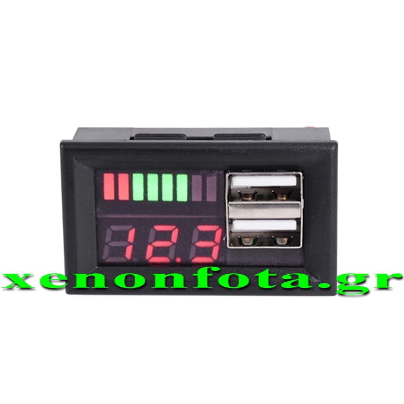 Ψηφιακό βολτόμετρο 0-24V με ένδειξη υγείας μπαταρίας Κωδικός XF060 