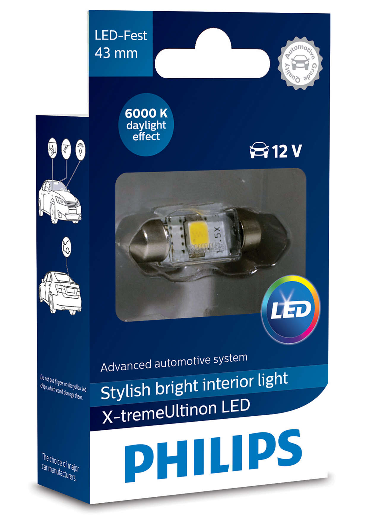 Led Philips Festoon 43mm 6000K 12V X-treme Ultinon Gen2 Κωδικός 129466000KX1 Τιμή Τεμαχίου: 12 ευρώ