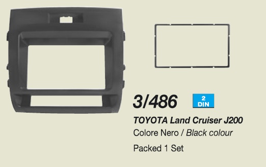 3/486 Πρόσοψη Toyota Land Cruiser J200 2 DIN