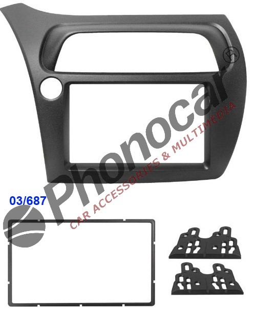 3/687 Πρόσοψη Honda Civic 06>12 2 DIN