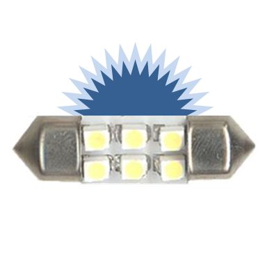 Σωληνωτή LED SMD 31mm 24V Μπλε