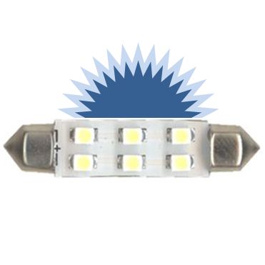 Σωληνωτή Led SMD 44mm Μπλε