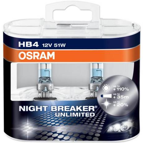 Λάμπες Τύπου Xenon HB4 9006 Osram Nightbreaker Unlimited +110%