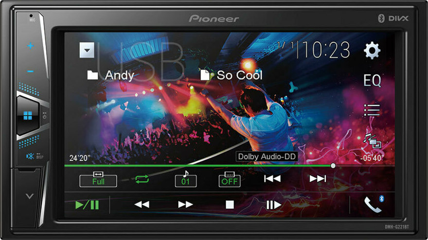 Pioneer DMH-G221BT Τιμή: 160 ευρώ