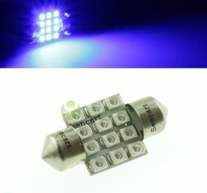 Σωληνωτό LED 12 SMD 39mm Blue 