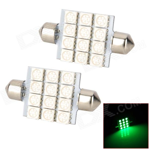 Σωληνωτό LED 12 SMD 39mm Green