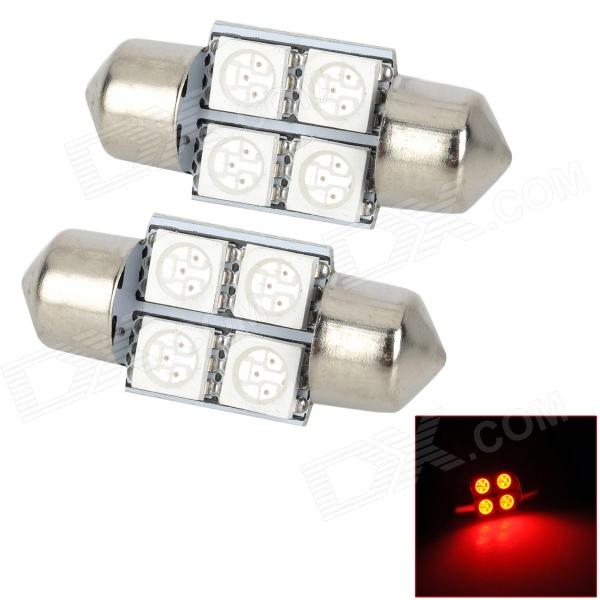 Σωληνωτό LED 4 SMD 32mm Red