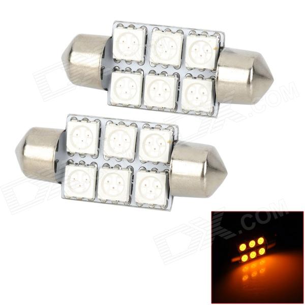 Σωληνωτό LED 6 SMD 36mm Yellow