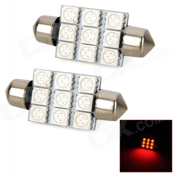 Σωληνωτό LED 9 SMD 39mm Red