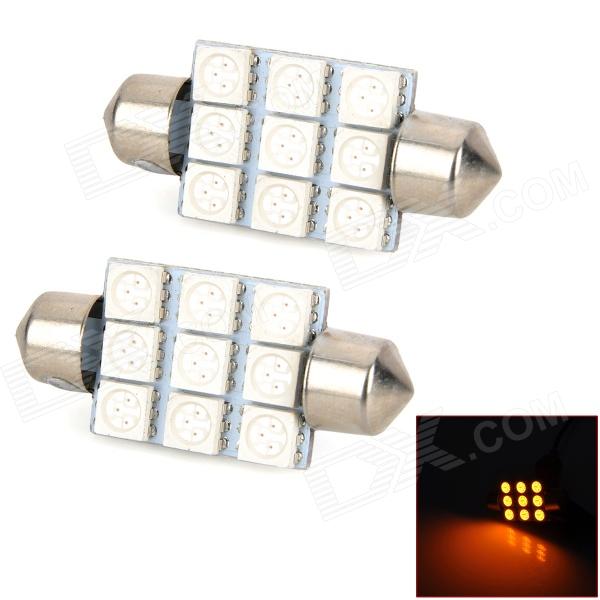 Σωληνωτό LED 9 SMD 39mm Yellow