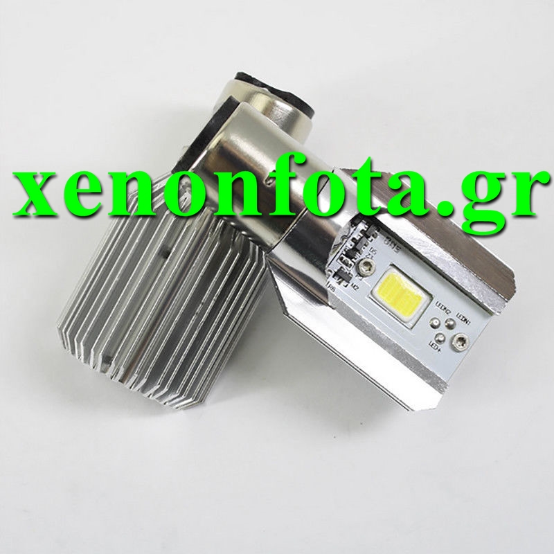 Led Cob H6 BA20D S2 Μεσαία/Μεγάλη σκάλα Λευκό φως 12 Watt Κωδικός XF506