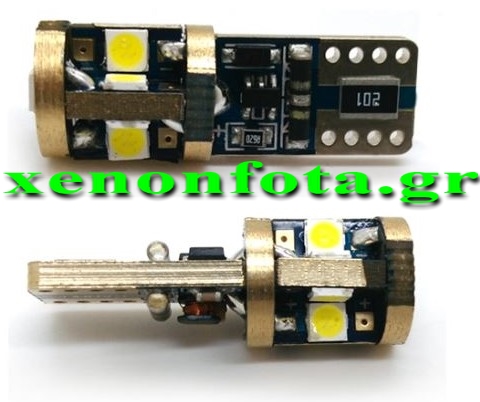 Led Canbus T10 9 SMD 2525 και chip OSRAM 12V Ψυχρό Λευκό φως Κωδικός XF600 