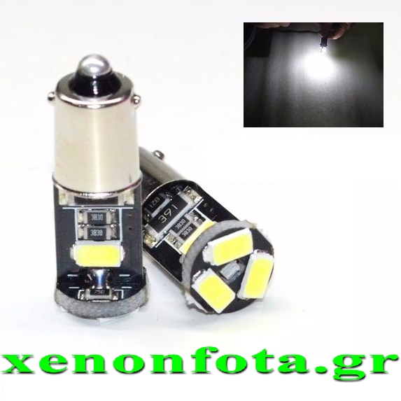 LED BA9s Canbus 5 SMD Λευκό φως Κωδικός XF622