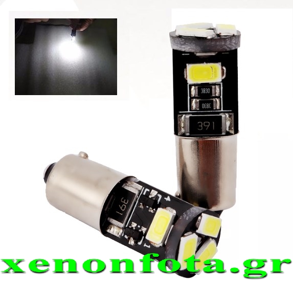 LED BAX9s Canbus 5 SMD Λευκό φως Κωδικός XF623