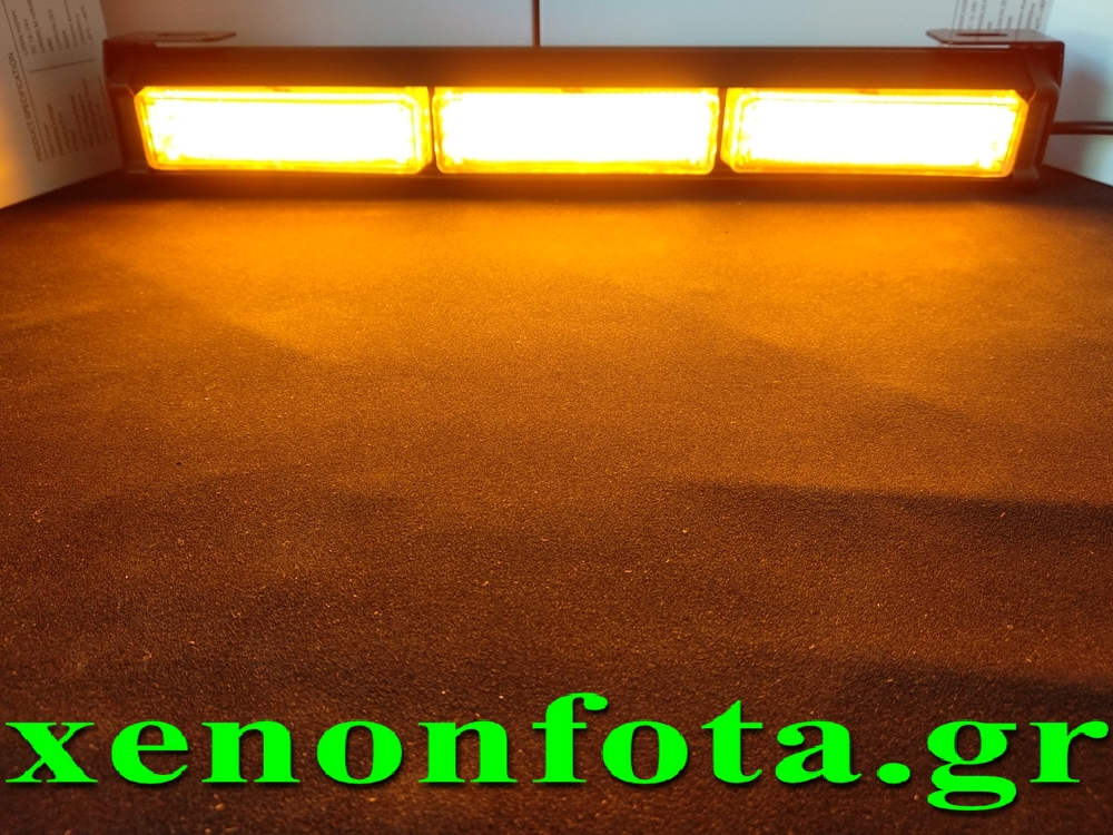 Μπάρα LED COB 12V-24V 30 Watt Πορτοκαλί φωτισμός Κωδικός XF642