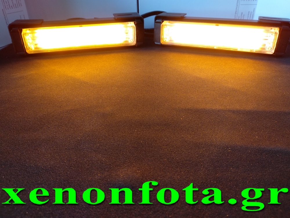 Μπάρες LED COB 12V-24V 20 Watt Πορτοκαλί φωτισμός Κωδικός XF646