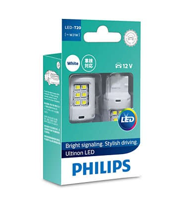 LED Philips P21W 12V 2W Λευκό ψυχρό φως Κωδικός 11065ULWX2