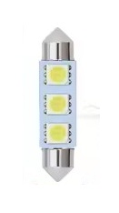 LED Σωληνωτό 41mm με 3 5050 SMD Λευκό φως 12V Κωδικός XF536