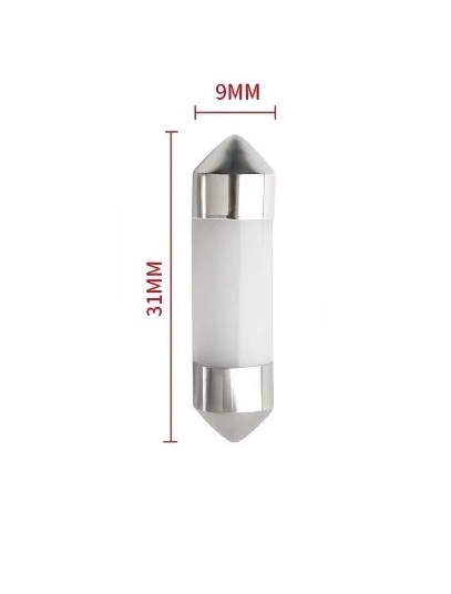 LED Σωληνωτό 31mm COB Λευκό φως 12V Κωδικός XF554